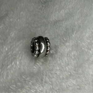 Pandora spacer charms, Sterling silver 925 ALE, Simple beaded / ridged design